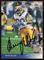 Henry Ellard Autographed 1993 Upper Deck SP Card #140 Los Angeles Rams SKU #260671