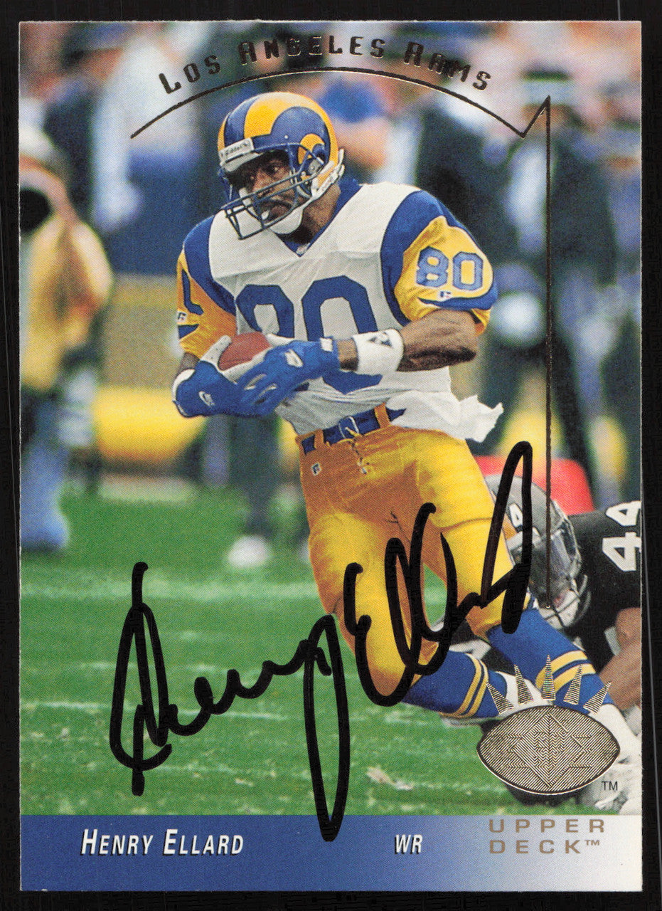 Henry Ellard Autographed 1993 Upper Deck SP Card #140 Los Angeles Rams SKU #260671