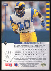 Henry Ellard Autographed 1993 Upper Deck SP Card #140 Los Angeles Rams SKU #260671