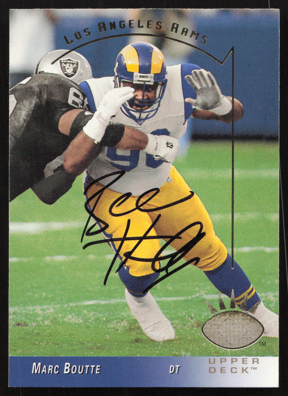 Marc Boutte Autographed 1993 Upper Deck SP Card #137 Los Angeles Rams SKU #260672