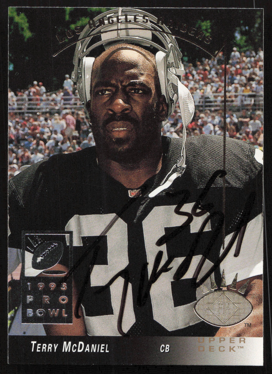 Terry McDaniel Autographed 1993 Upper Deck SP Card #133 Los Angeles Raiders SKU #260675