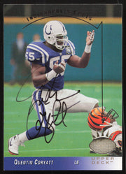 Quentin Coryatt Autographed 1993 Upper Deck SP Card #111 Indianapolis Colts SKU #260678