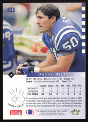 Duane Bickett Autographed 1993 Upper Deck SP Card #110 Indianapolis Colts SKU #260679