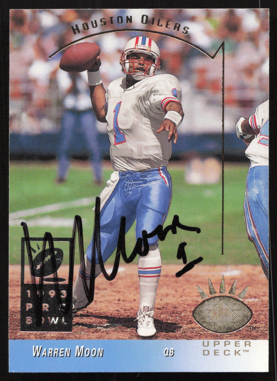 Warren Moon Autographed 1993 Upper Deck SP Card #106 Houston Oilers SKU #260680