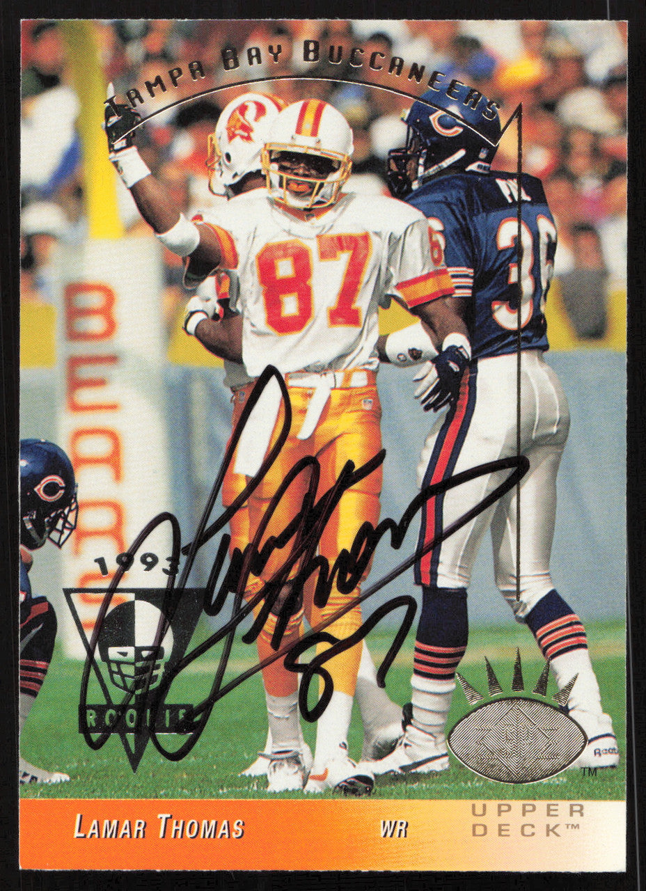 Lamar Thomas Autographed 1993 Upper Deck SP Rookie Card #261 Tampa Bay Buccaneers SKU #260683