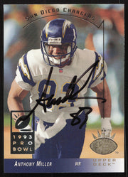 Anthony Miller Autographed 1993 Upper Deck SP Card #231 San Diego Chargers SKU #260687