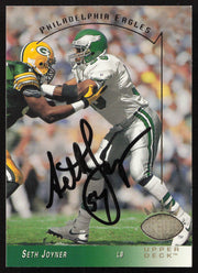 Seth Joyner Autographed 1993 Upper Deck SP Card #204 Philadelphia Eagles SKU #260693