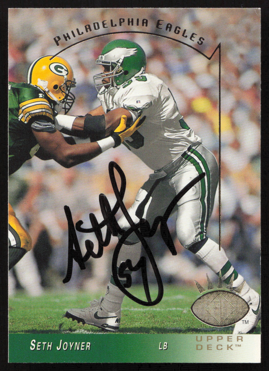 Seth Joyner Autographed 1993 Upper Deck SP Card #204 Philadelphia Eagles SKU #260693
