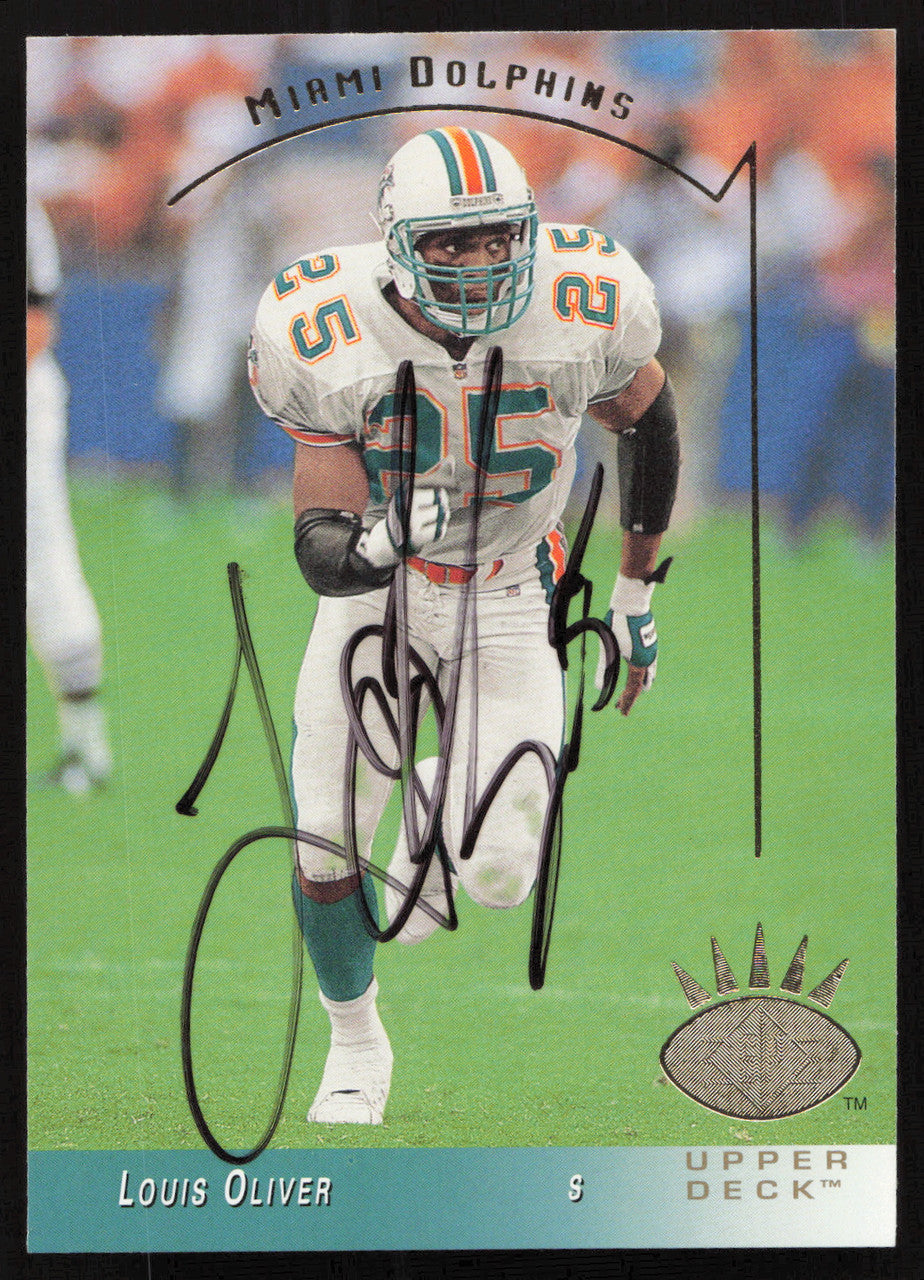 Louis Oliver Autographed 1993 Upper Deck SP Card #152 Miami Dolphins SKU #260698