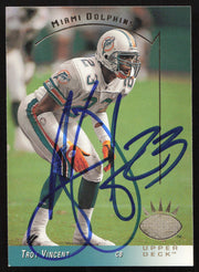 Troy Vincent Autographed 1993 Upper Deck SP Card #153 Miami Dolphins SKU #260699