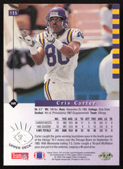 Cris Carter Autographed 1993 Upper Deck SP Card #155 Minnesota Vikings SKU #260700