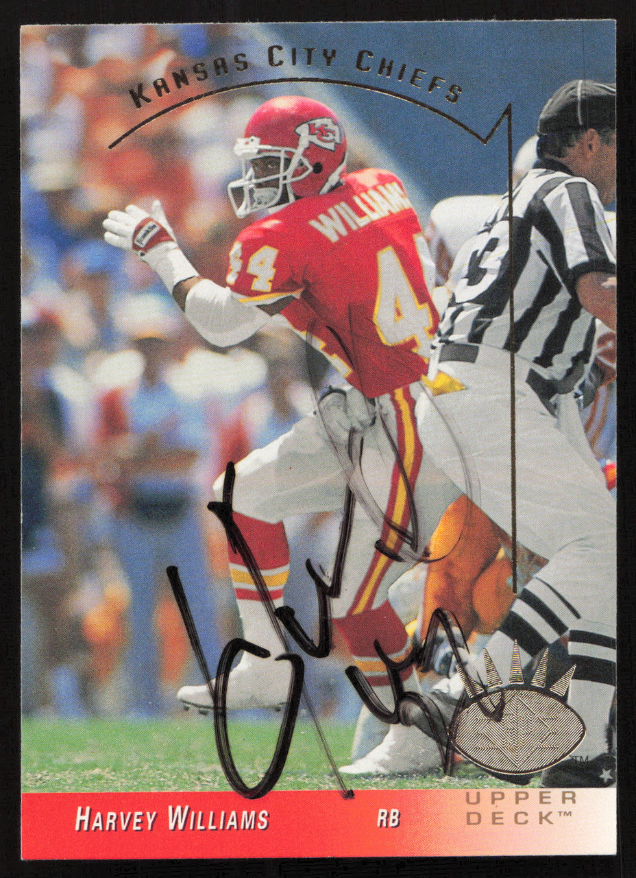 Harvey Williams Autographed 1993 Upper Deck SP Card #126 Kansas City Chiefs SKU #260701