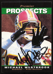Michael Westbrook Autographed 1995 Upper Deck SP Rookie Card #4 Washington Redskins SKU #260709