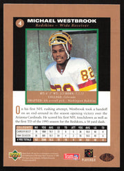 Michael Westbrook Autographed 1995 Upper Deck SP Rookie Card #4 Washington Redskins SKU #260709