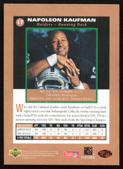Napoleon Kaufman Autographed 1995 Upper Deck SP Rookie Card #17 Los Angeles Raiders SKU #260710