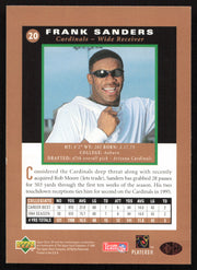 Frank Sanders Autographed 1995 Upper Deck SP Rookie Card #20 Arizona Cardinals SKU #260711