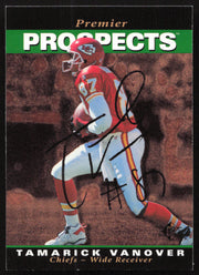 Tamarick Vanover Autographed 1995 Upper Deck SP Rookie Card #16 Kansas City Chiefs SKU #260712