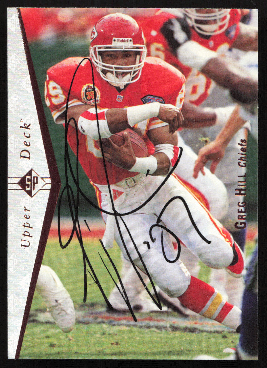Greg Hill Autographed 1995 Upper Deck SP Card #156 Kansas City Chiefs SKU #260715
