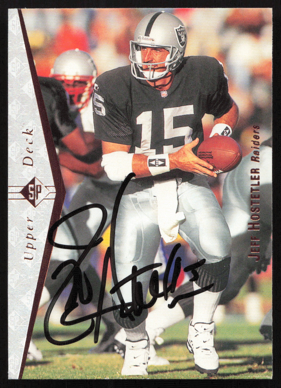 Jeff Hostetler Autographed 1995 Upper Deck SP Card #159 Los Angeles Raiders SKU #260716