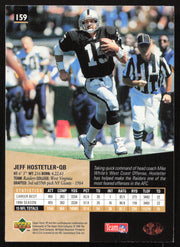 Jeff Hostetler Autographed 1995 Upper Deck SP Card #159 Los Angeles Raiders SKU #260716