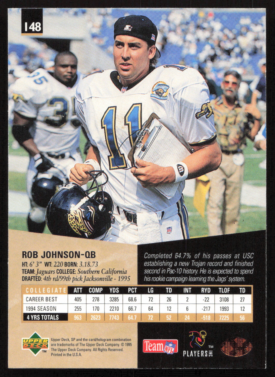 Rob Johnson Autographed 1995 Upper Deck SP Card #148 Jacksonville Jaguars SKU #260717
