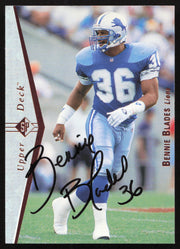 Bennie Blades Autographed 1995 Upper Deck SP Card #47 Detroit Lions SKU #260722