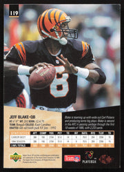 Jeff Blake Autographed 1995 Upper Deck SP Card #119 Cincinnati Bengals SKU #260733