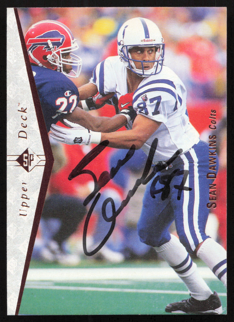 Sean Dawkins Autographed 1995 Upper Deck SP Card #142 Indianapolis Colts SKU #260737
