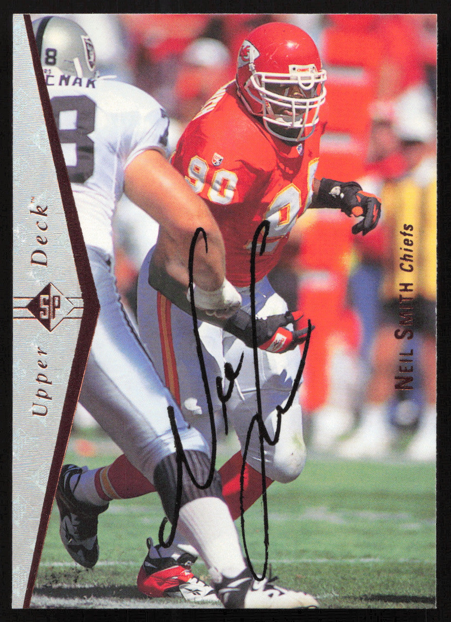 Neil Smith Autographed 1995 Upper Deck SP Card #155 Kansas City Chiefs SKU #260738