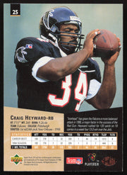Craig Heyward Autographed 1995 Upper Deck SP Card #25 Atlanta Falcons SKU #260741