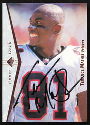 Terance Mathis Autographed 1995 Upper Deck SP Card #22 Atlanta Falcons SKU #260743