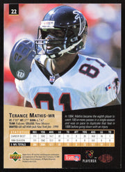 Terance Mathis Autographed 1995 Upper Deck SP Card #22 Atlanta Falcons SKU #260743