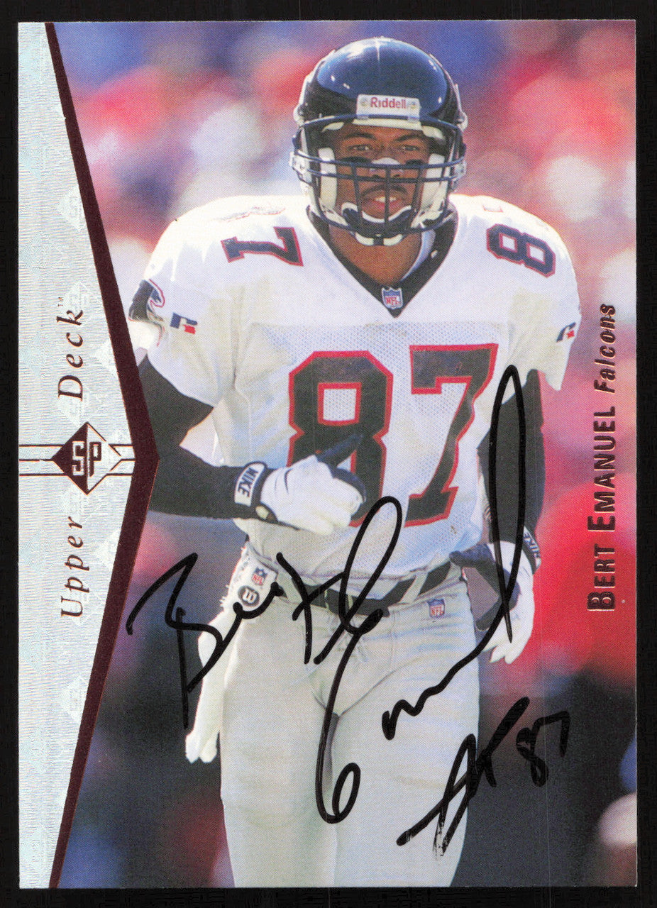 Bert Emanuel Autographed 1995 Upper Deck SP Card #23 Atlanta Falcons SKU #260744