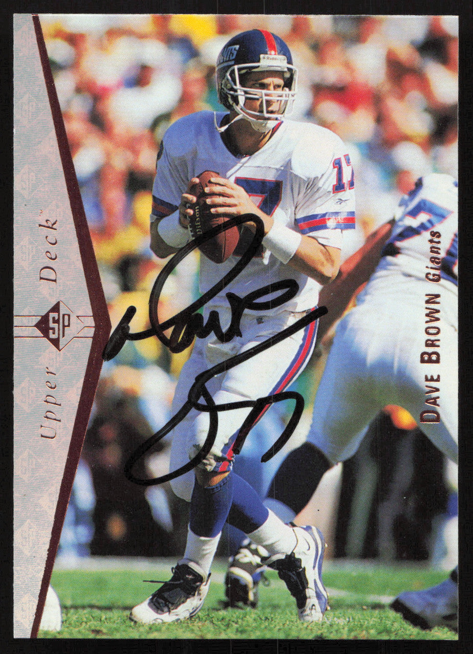 Dave Brown Autographed 1995 Upper Deck SP Card #77 New York Giants SKU #260748