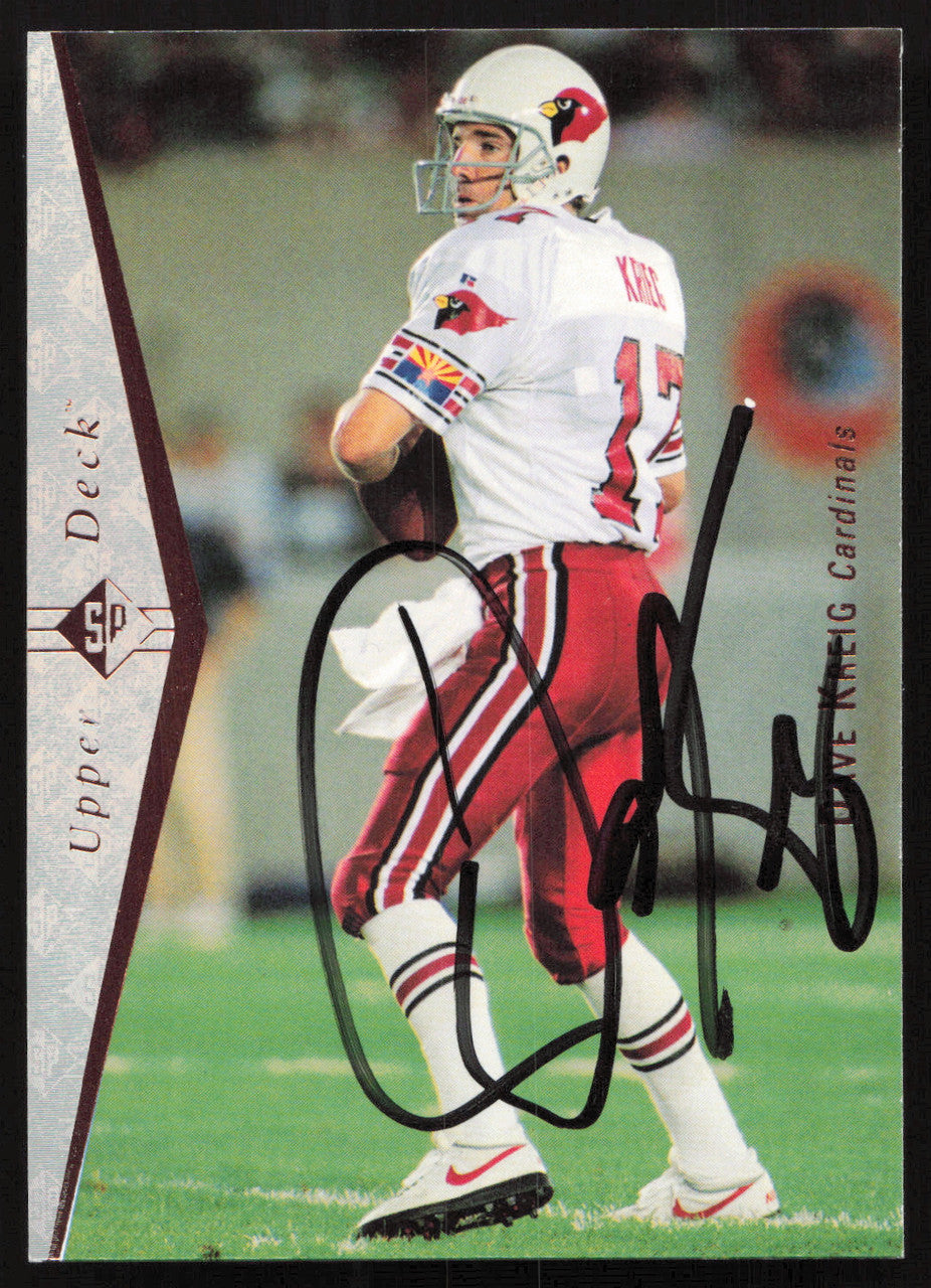 Dave Krieg Autographed 1995 Upper Deck SP Card #87 Arizona Cardinals SKU #260749