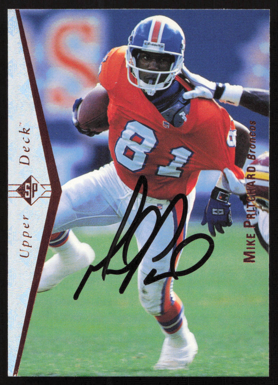 Mike Pritchard Autographed 1995 Upper Deck SP Card #132 Denver Broncos SKU #260756