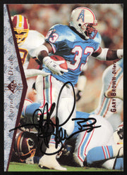 Gary Brown Autographed 1995 Upper Deck SP Card #136 Houston Oilers SKU #260757