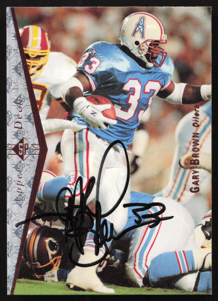Gary Brown Autographed 1995 Upper Deck SP Card #136 Houston Oilers SKU #260757