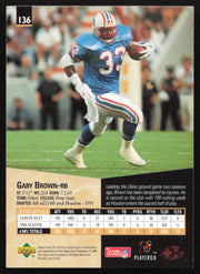 Gary Brown Autographed 1995 Upper Deck SP Card #136 Houston Oilers SKU #260757