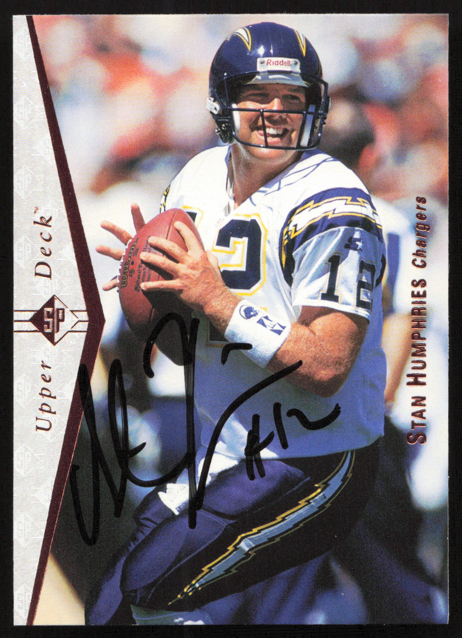 Stan Humphries Autographed 1995 Upper Deck SP Card #191 San Diego Chargers SKU #260759