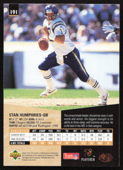 Stan Humphries Autographed 1995 Upper Deck SP Card #191 San Diego Chargers SKU #260759