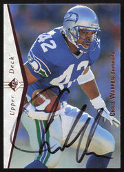 Chris Warren Autographed 1995 Upper Deck SP Card #200 Seattle Seahawks SKU #260763