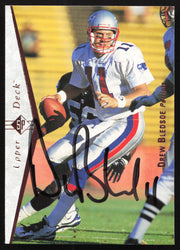 Drew Bledsoe Autographed 1995 Upper Deck SP Card #176 New England Patriots SKU #260764