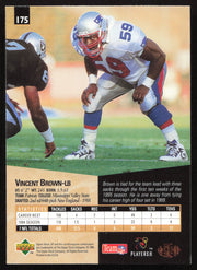 Vincent Brown Autographed 1995 Upper Deck SP Card #175 New England Patriots SKU #260765