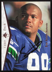 Sam Adams Autographed 1995 Upper Deck SP Card #197 Seattle Seahawks SKU #260766