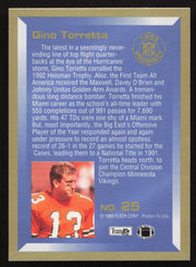 Gino Torretta Autographed 1993 Fleer Prospect Rookie Card #25 Minnesota Vikings SKU #260772