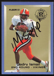 Qadry Ismail Autographed 1993 Fleer Prospect Rookie Card #24 Minnesota Vikings SKU #260773