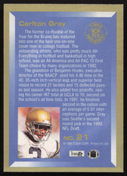 Carlton Gray Autographed 1993 Fleer Prospect Rookie Card #21 Seattle Seahawks SKU #260776