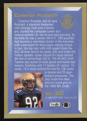 Coleman Rudolph Autographed 1993 Fleer Prospect Rookie Card #20 New York Jets SKU #260777