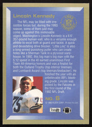 Lincoln Kennedy Autographed 1993 Fleer Prospect Rookie Card #6 Atlanta Falcons SKU #260781